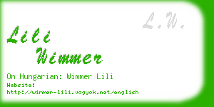 lili wimmer business card